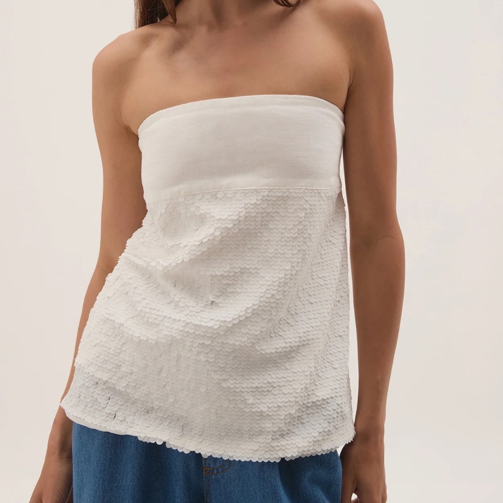 Aje Nebula Strapless Top NWT